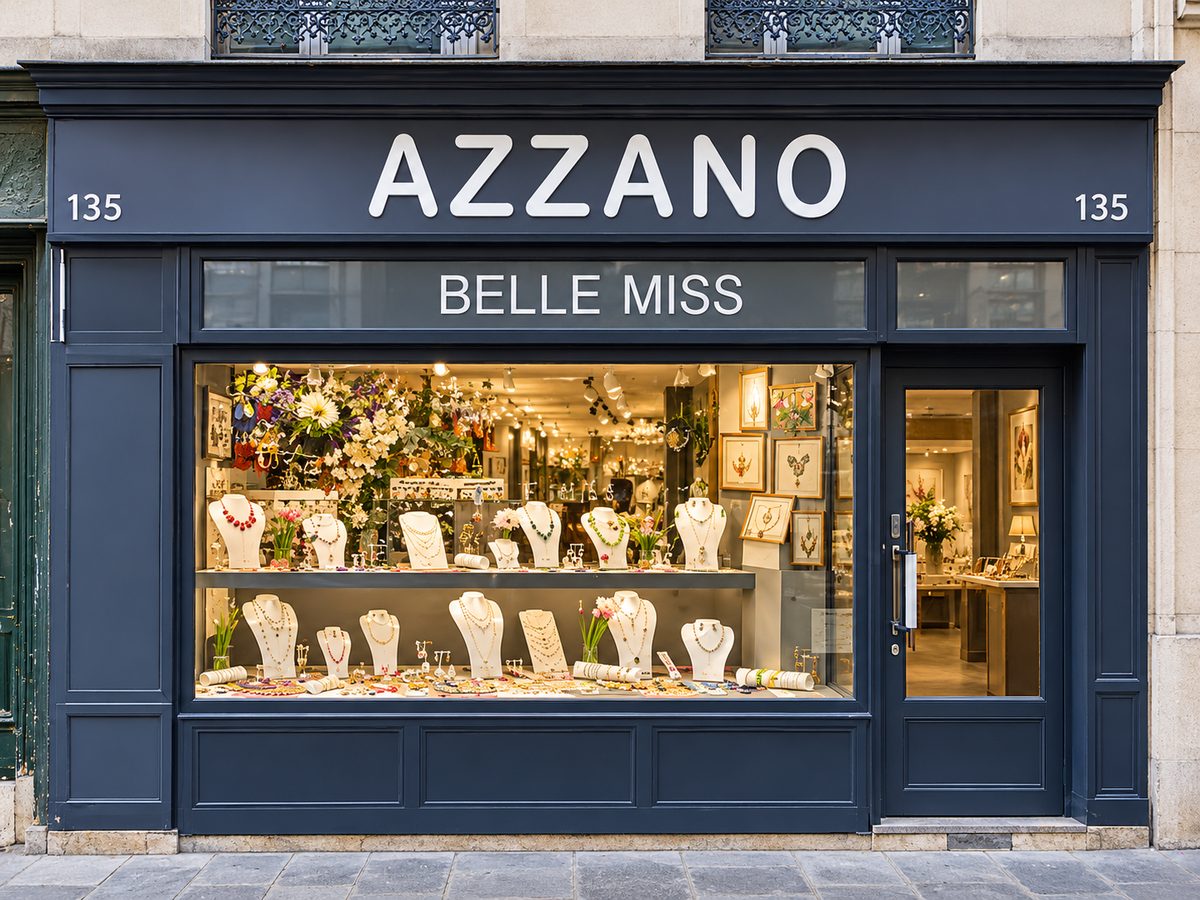 Showroom Azzano Bijoux, grossiste en bijoux fantaisie au 135 rue du Temple, Paris